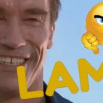 Arnold Schwarzenegger Terminator 2 Smilling