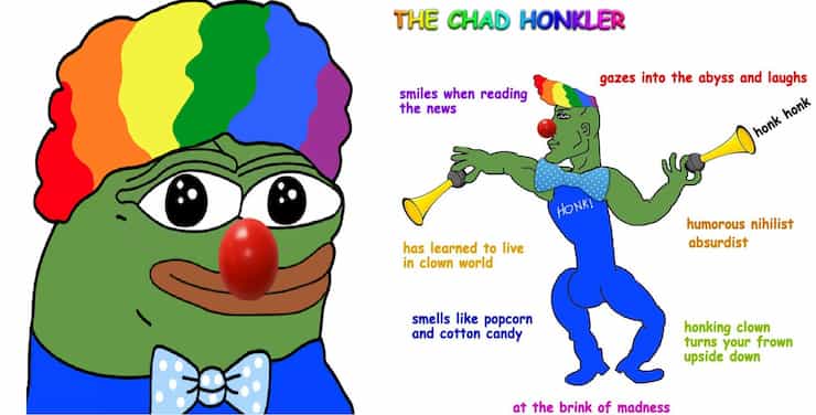 Honkler pepe the frog meme as chad honkler