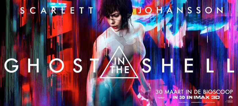 Ghost in the shell wallpaper scarlett johansson dressed in synthetic bright coloured suit