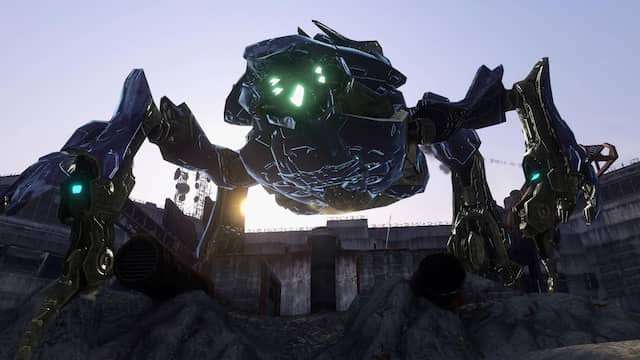 Halo 3 purple blue Scarab with green plasma mouth