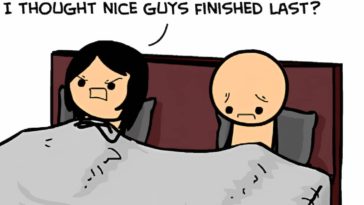 Couple in bed nice guys finish last funny meme cyanide and happiness