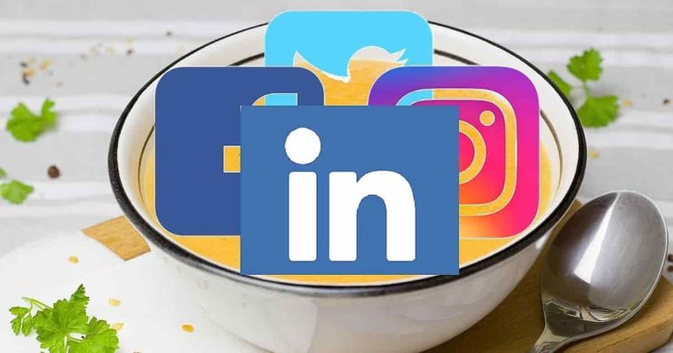 LinkedIn and social media logos soup
