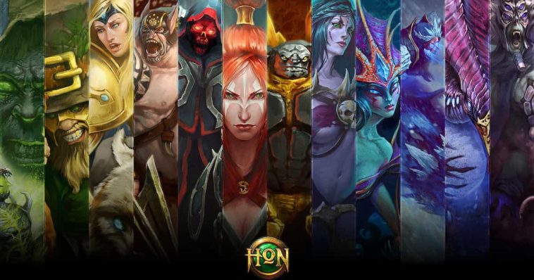 Heroes of Newerth Heroes Black Smith Valkyre Devourer Soul Reaper Pyromancer Pebbles Moon Queen