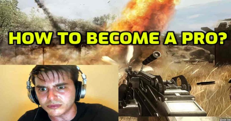 Sweaty gamer playing fps games