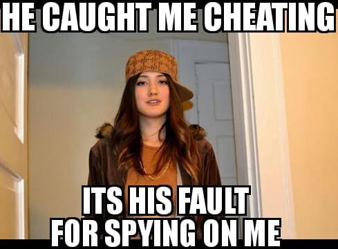 scumbag girlfriend caught cheating meme