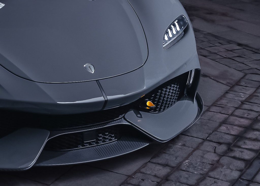 grey Koenigsegg Gemera front lip bumper