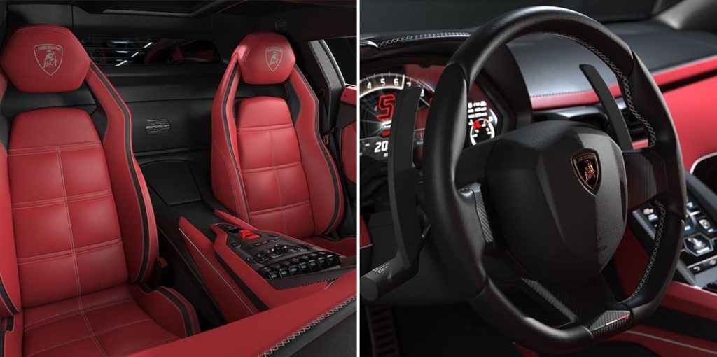 Lamborghini Countach LPI 800-4 red interior