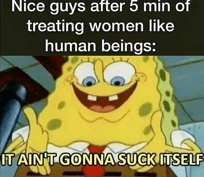 Nice guys ulterior motive funny spongebob meme