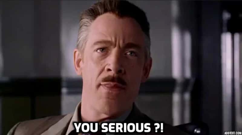 J.K. Simmons J.J. Jameson you serious spiderman meme
