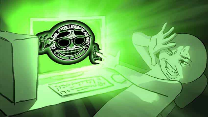 glownigger green light on computer screen funny meme