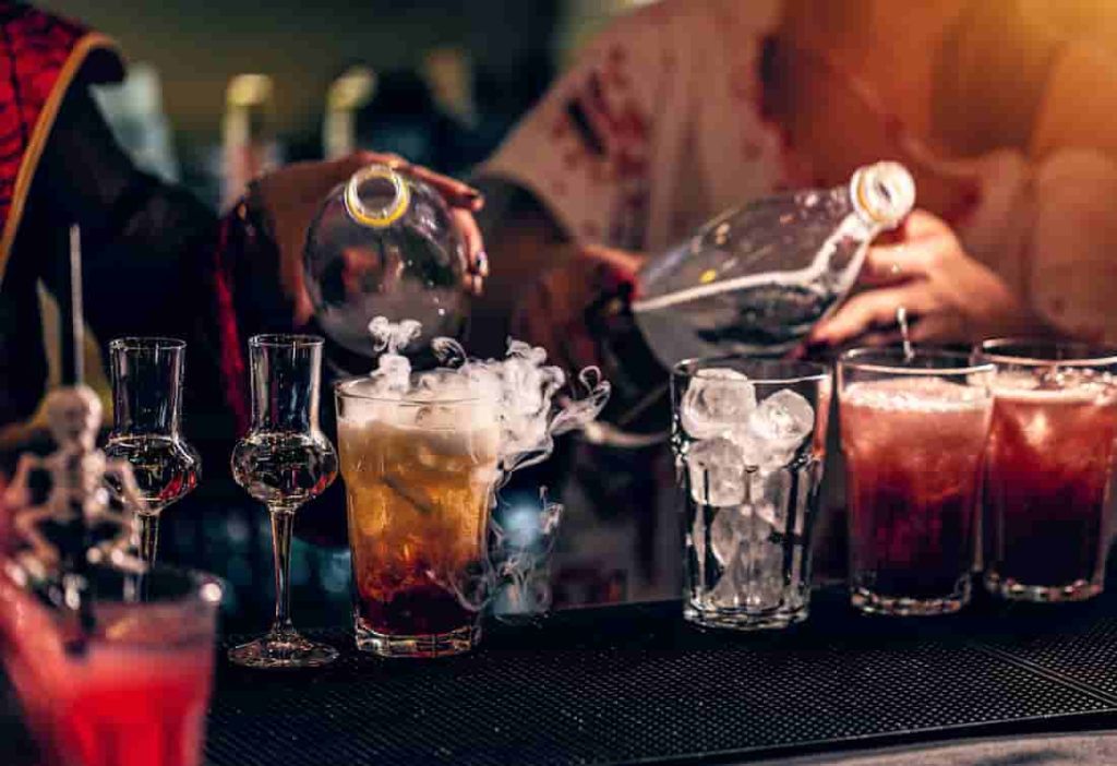 multiple alcoholic drinks